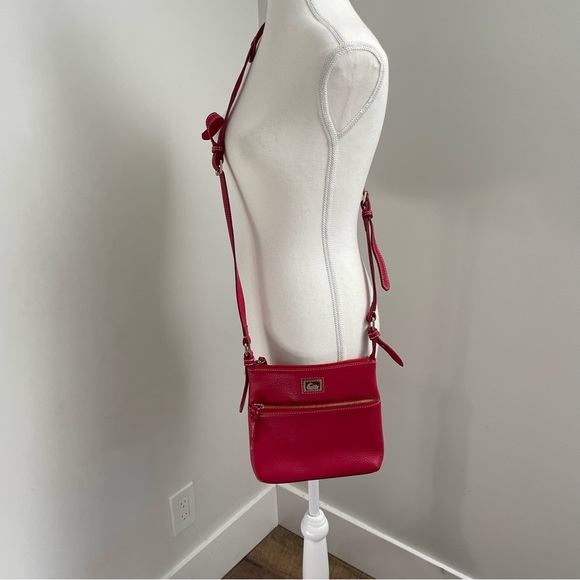 Dooney & Bourke Dillen Letter Carrier Letter Crossbody Bag Strawberry Pink - Picture 8 of 8